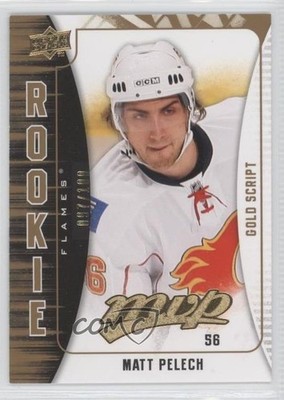 2009-10 Upper Deck MVP Rookie Gold Script 97/100 Matt Pelech #319 Rookie RC 0c2