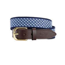 Vineyard Vines Boy  s Whale Canvas Club Belt Nautical Navy SZ 28