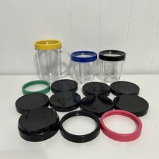 Magic Bullet Accessories Lot Replacement Cups, Lids, and Rings