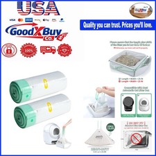 Heavy-Duty Cat Litter Box Liners 40 Count Compatible with LR Series White