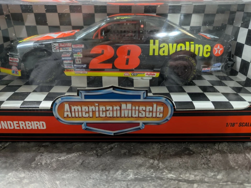 De colección Ertl American Muscle Davey Allison #28 Havoline Thunderbird 1/18 Diecast  Foto 3 de 4