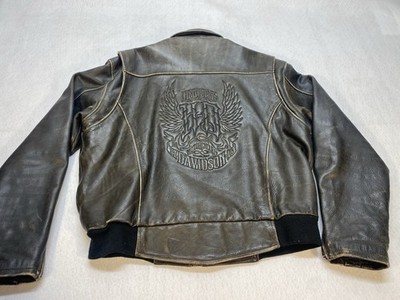 Harley-Davidson Men's Leather Jacket XL Embossed Eagle “An