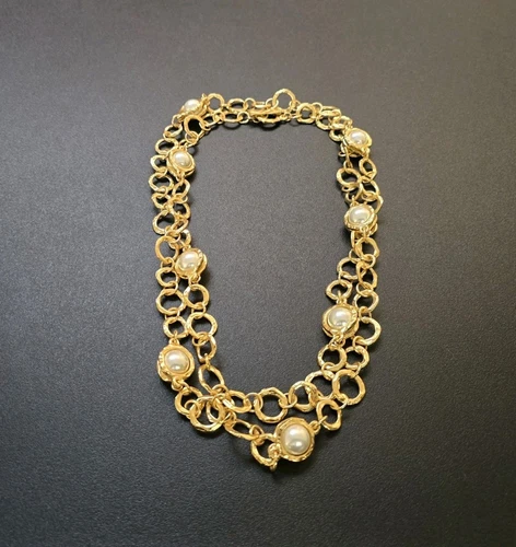 Karine Sultan Luminous Pearl Station Necklace - Picture 1 of 9