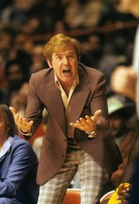 Cleveland Cavaliers coach Bill Fitch upset on sidelines during gam- Old Photo