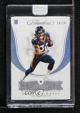 2018 Panini Flawless Rookies Diamond 10/10 Phillip Lindsay #111 2k3