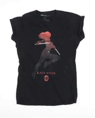 Basic-T-Shirt Damen UK Größe S ABSOLUTE CULT schwarz