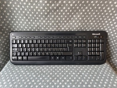 Getestete Microsoft 400 kabelgebundene QWERTY USB-Tastatur schwarz Modell 1576 für Laptops PCs