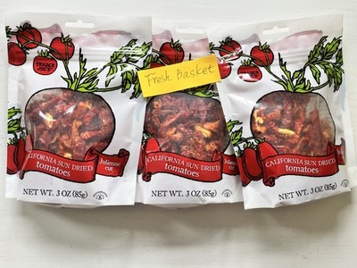 3 Packs -Trader Joe's California Sun-Dried Tomatoes, 3 oz