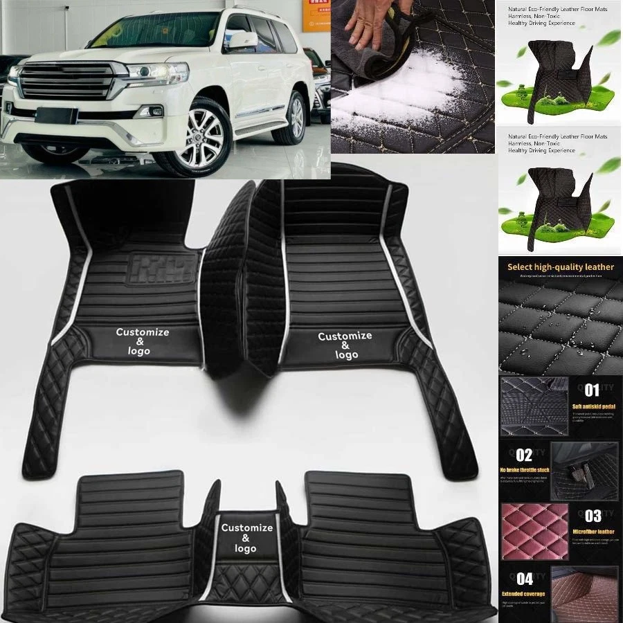 For Toyota Land Cruiser Car Floor Mats Luxury Waterproof Pads Liner Auto Rug - Image 2 of 4