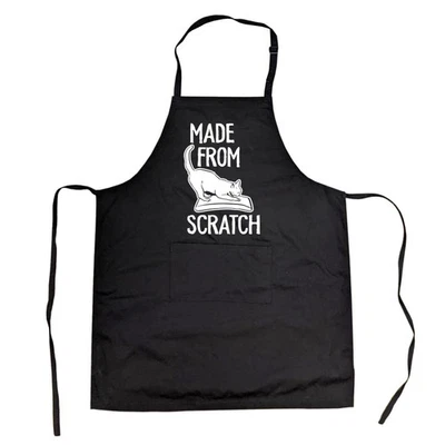 CRAZY DOG TSHIRTS Cookout Apron Made From Scratch Baking Smock Funny Pet Cat Lover Apron