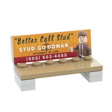 Bench with Advertising - Custom Set - Custom Printed - Brick City  Minifig Scale