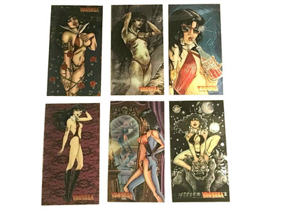 1995 Vampirella GALLERY Femme Fatales CHROME Insert 6 CARD Set CHROMIUM TALL