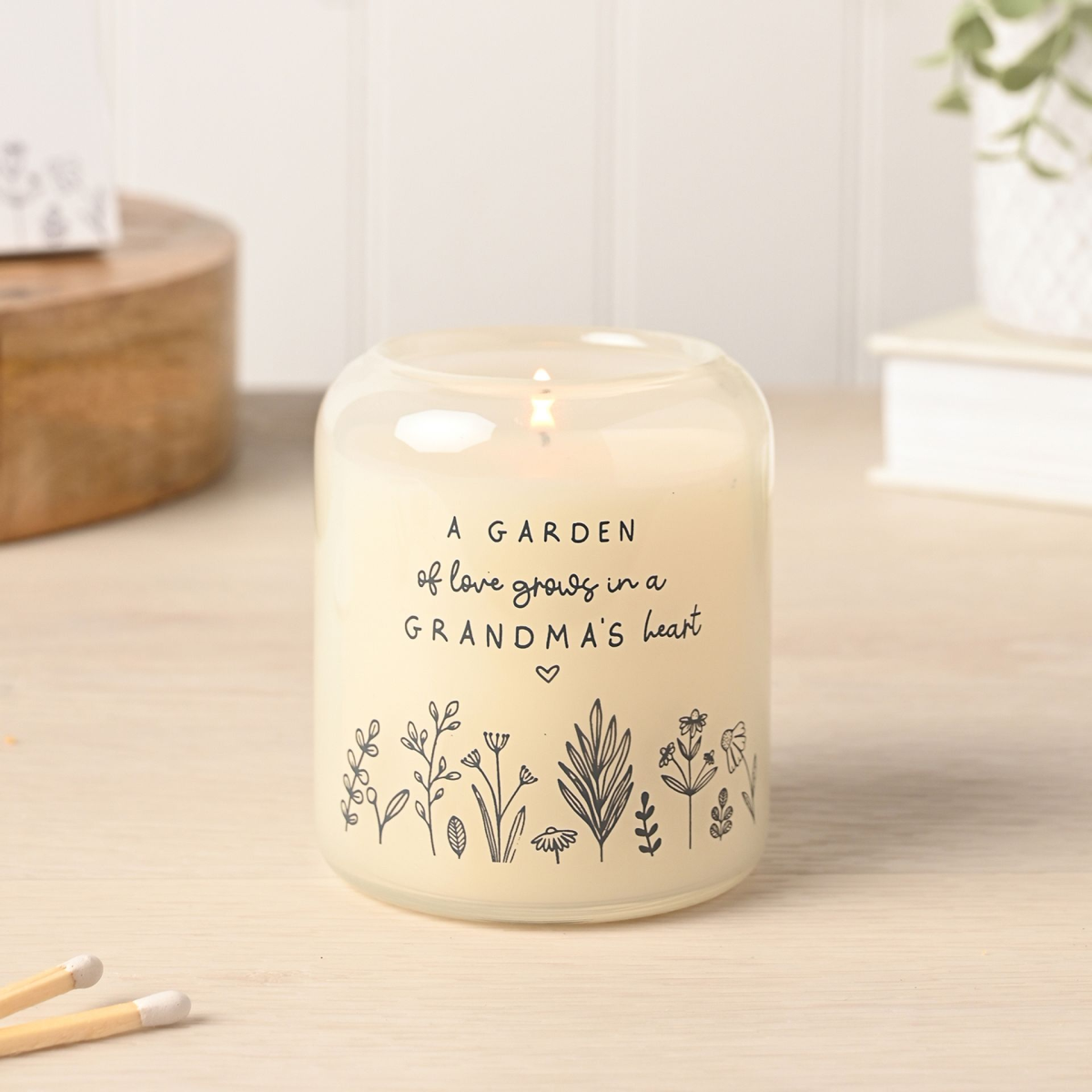  - Floral Glass Jar Candle 210G Grandma H 8.9 W 7.5 D 7.5Cm - Image 2