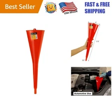 Compact 12oz Red Funnel Set for Easy Liquid Transfer in Kitchen & Garage