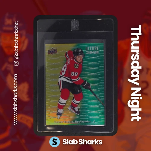 2023 UPPER DECK ALLURE #CF-16 CONNOR BEDARD COLOR FLOW YELLOW/GREEN RC ROOKIE