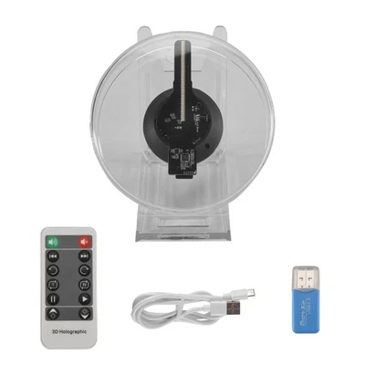 3D-LüFter-Hologramm-Projektor, Desktop-LED-Schild, Holografische Lampe, Pla2216 - Bild 1 von 4