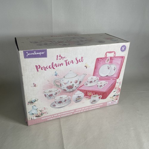 Children's Porcelain Tea Sets For 4 Porcelain Tea Set For Girls - Pink Ceramic Tea Cups With Pink Box - Glass Toy For Kids Party - Ideal Gift For Toddlers And Children's