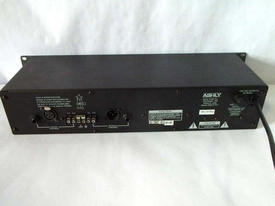 Ashly GQX-3101 31-Band Third Octave Graphic Equalizer - Image 3 of 4