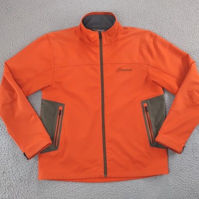 Cloudveil Jacket Mens Medium Orange Softshell Full Zip Hiking Hunting 106522