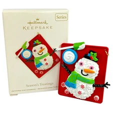 Hallmark SEASON'S TREATINGS 2012 Keepsake Ornament Series #4 Snowman Cake w/ Box