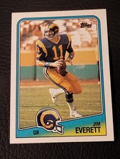 1988 Topps Football - #288 Jim Everett - Los Angeles Rams 