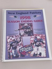 1998 New England Patriots Season-Ending Media Guide Ty Law Ben Coates Milloy