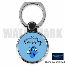 DORY JUST KEEP SWIMMING INSPIRATIONAL METAL PHONE RING STAND HOLDER FINDING NEMO