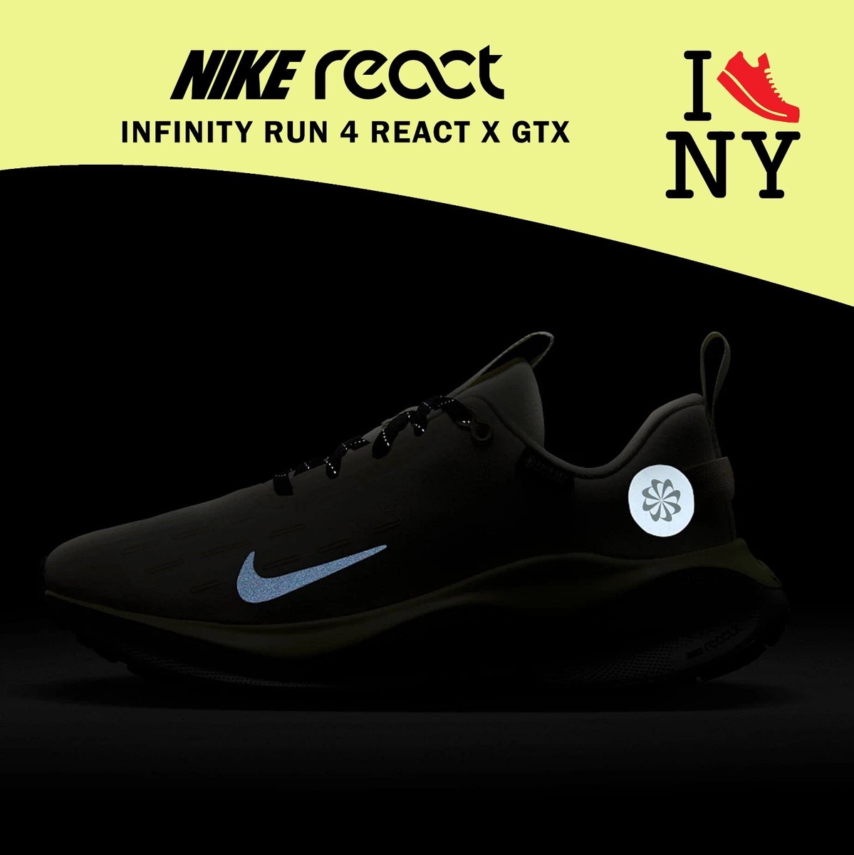 Size 9 - Nike ReactX Infinity Run 4 GORE-TEX Pale Ivory Anthracite