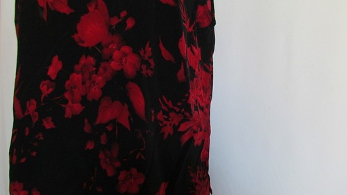 ali miles black red floral sleeveless shell tank long tall skirt set 8 10 31w - Picture 6 of 7