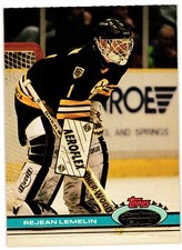 1991-92 Stadium Club #23 Rejean Lemelin Boston Bruins