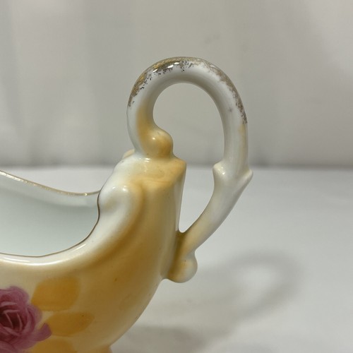 Vintage Lefton China handbemalt 5649 Sauciere Rosen mit Goldrand Servierschale - Bild 4 von 14