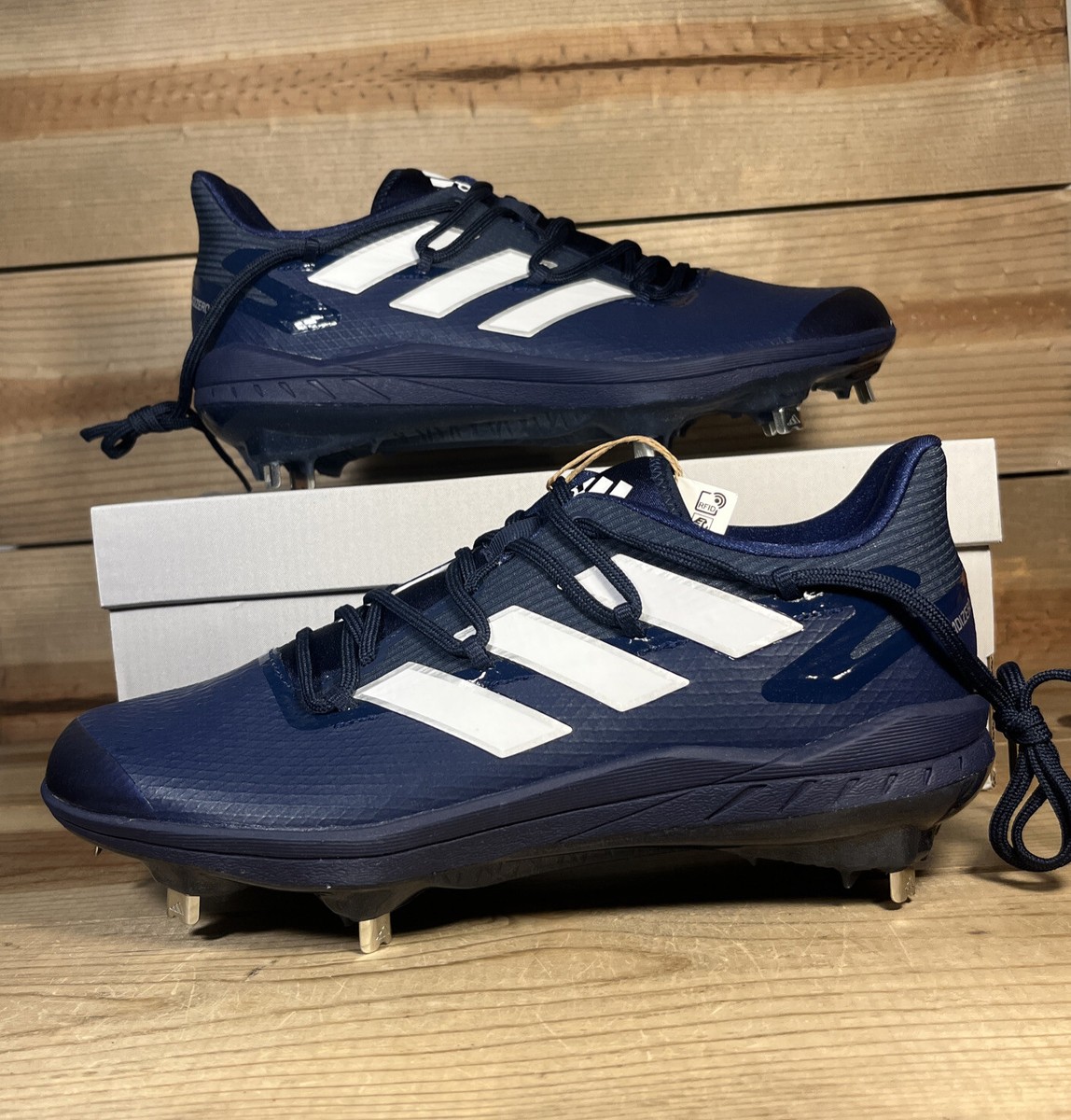 NEW Mens 7 - Adidas Adizero Afterburner 8 Navy Blue Metal