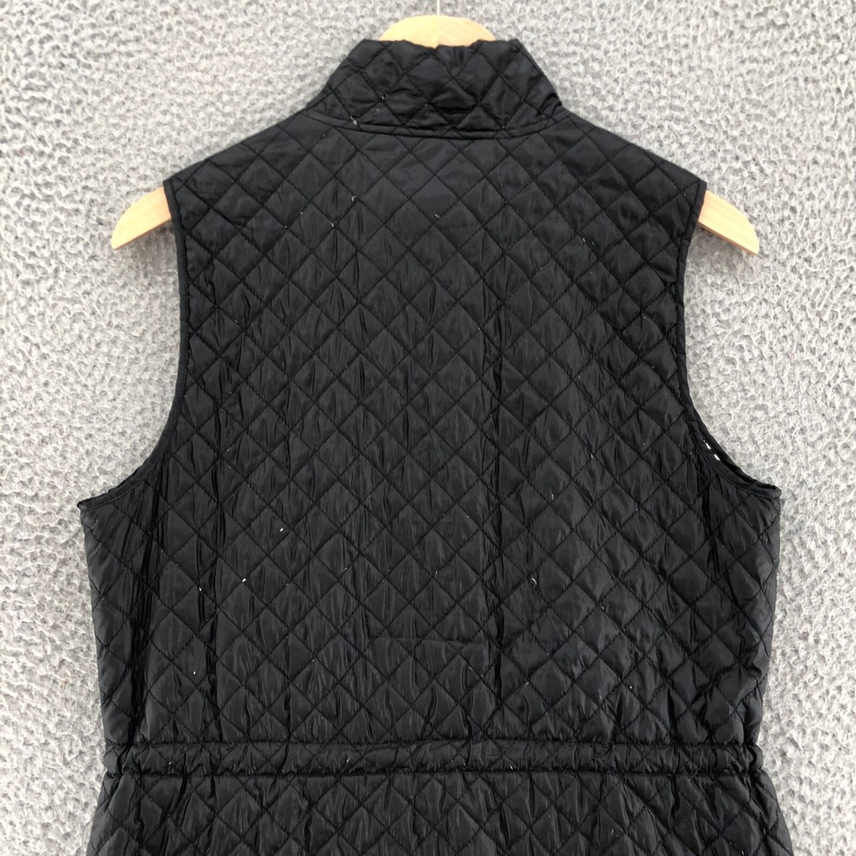 ジャケット・アウター reversible short vest Chicos Vest Womens Small Black White Stripe Zenergy