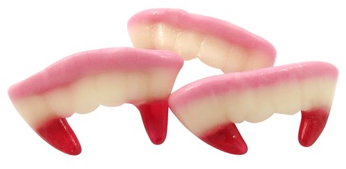 Halloween MINI FANGS Sweets GUMMY Jelly CANDY Teeth Dracula