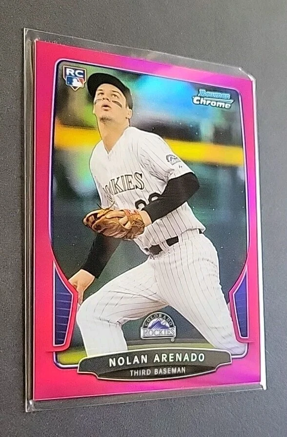 Nolan Arenado 2013 Bowman Chrome Magenta Refractor #8/35 RC #24 Rockies Rookie - Image 4 of 4