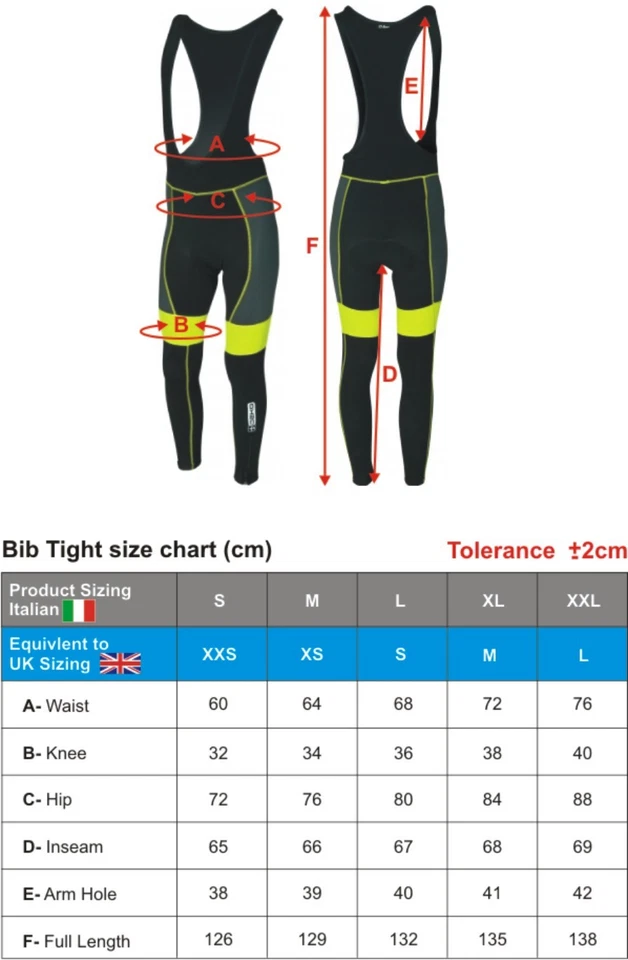 Deko Men Cycling Bib Tights Padded Thermal Long Legging MTB Winter Bike Trouser - Image 2 of 2