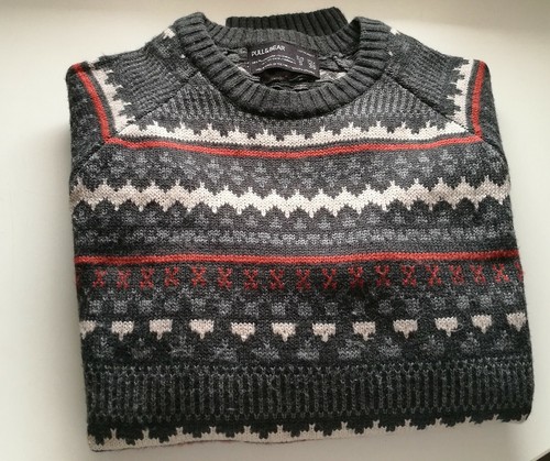 Maglione Pull \u0026 Bear maglia uomo ragazzo jacquard Fair Isle tg S | eBay