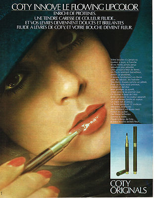 REKLAME WERBUNG 035 1973 COTY ORIGINALS Kosmetik LIPCOLOR rot lèv