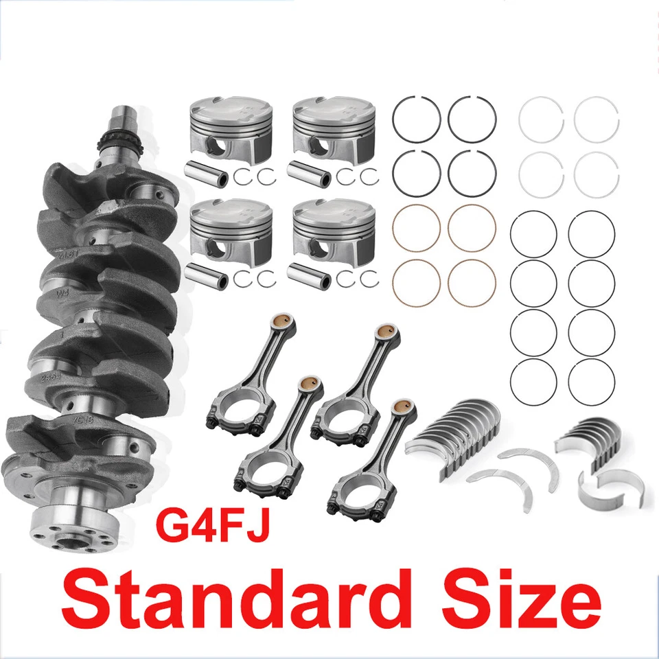 NEW Turbo Engine Overhaul Rebuild Kit Crankshaft &Rods For Hyundai KIA G4FJ 1.6L - Изображение 3 из 4