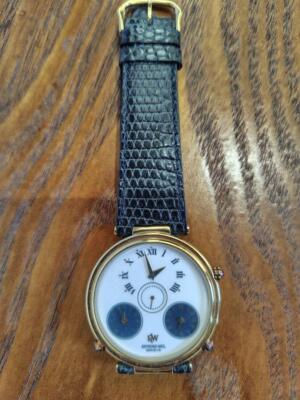 Raymond Weil 9821 Quartz Watch 3 Time Zones 37mm 18K Gold Raymond Weil 9821 Quartz Watch 3 Time Zones 37mm 18K Gold