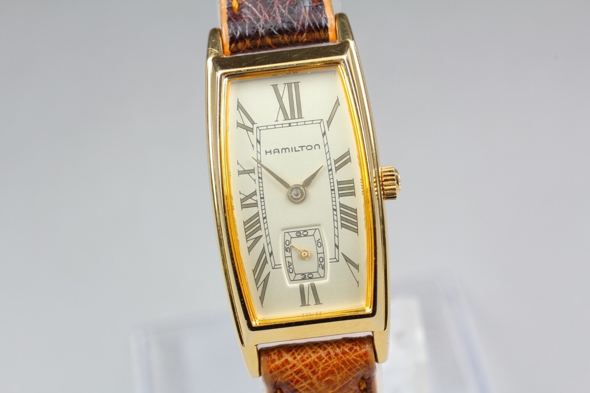 Near MINT* Hamilton 6256 Roman Dial Women Quartz Watch From