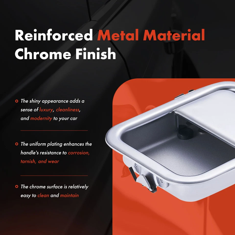 Manija de puerta interior cromada delantera derecha para Volvo WAH 1996-2002 WC WG WI WH WX Foto 4 de 4