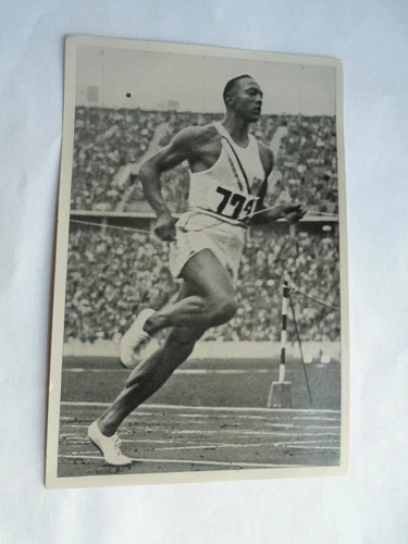 34873a JESSE OWENS  Trading card Olympia 1936 Reemtsma