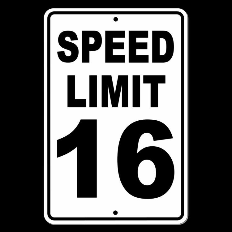 USAストリート看板　SPEED Amazon | スピードリミット 7 MPH サイン 警告 トラフィック