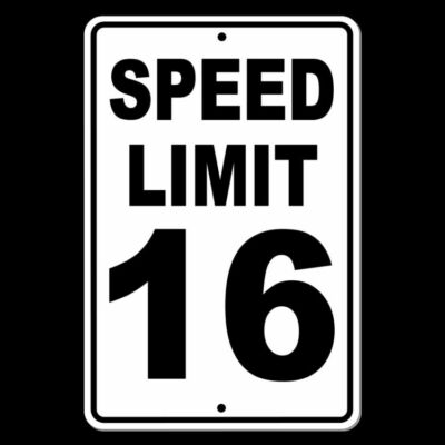X30 x36 Speed Limit 16 Sign METAL mph slow warning traffic road highway SW020