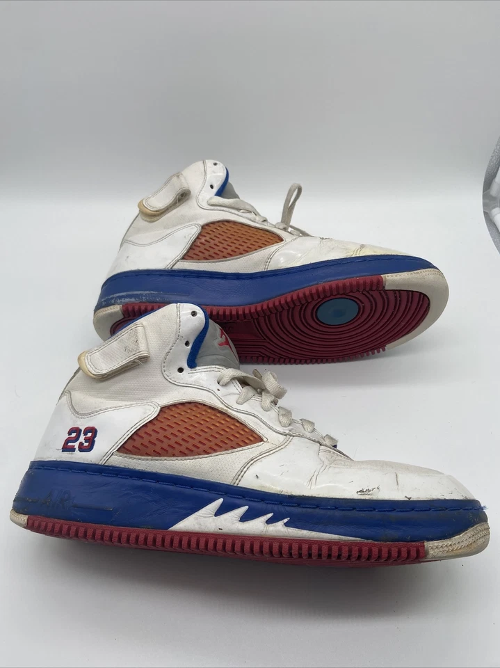 Air Jordan 5 Fusion Varsity красная синяя лента 318608 162 мужские размер 10 Varsity 2008 - Изображение 2 из 4