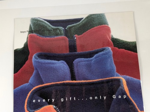 1996 Gap Kids Ad – Boys Polar Fleece Zip Mock Pullover Promo - Picture 3 of 6
