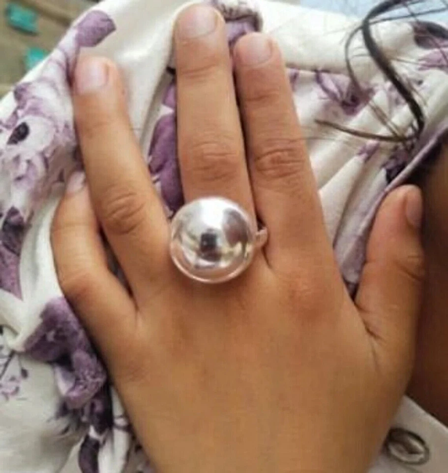 Chunky Dome Wedding Band Dome 925 Silver Statement Plain Wide Band Men's Jewelry - Image 3 of 4