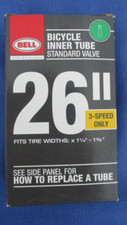 NEW Bell 26" Bicycle Inner Tube 3 SPEED ONLY Standard Valve 1-1/4"x 1-3/8" 2015