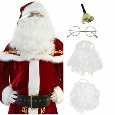 Santa Beard and Wig Set Adult Santa Claus Costume Christmas Fancy Dress